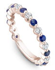 Diamond Dot with Sapphire Band