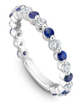 Diamond Dot with Sapphire Band