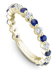 Diamond Dot with Sapphire Band