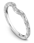 Shaped Floral Engraved Band
