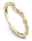 Shaped Floral Engraved Band