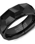 Tungsten Polished Geometric Ring