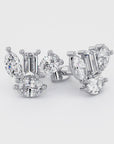 Floral | Pear, Marquise, Baguette & Oval Diamond Earrings