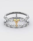 Y | Two Tone Diamond Band