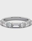 Baguette & Round Diamond Band