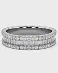 Small Baguette and Round Diamond Band
