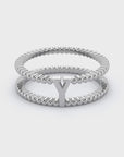 Y | White Diamond Dot Band