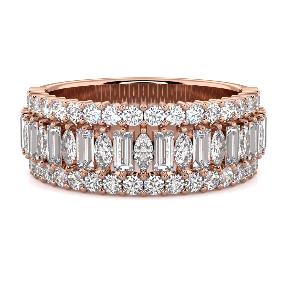 Fancy Cut Diamond Band