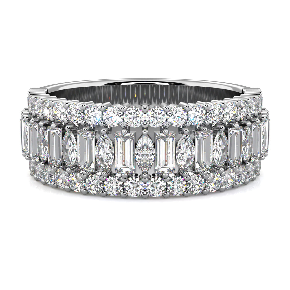 Fancy Cut Diamond Band