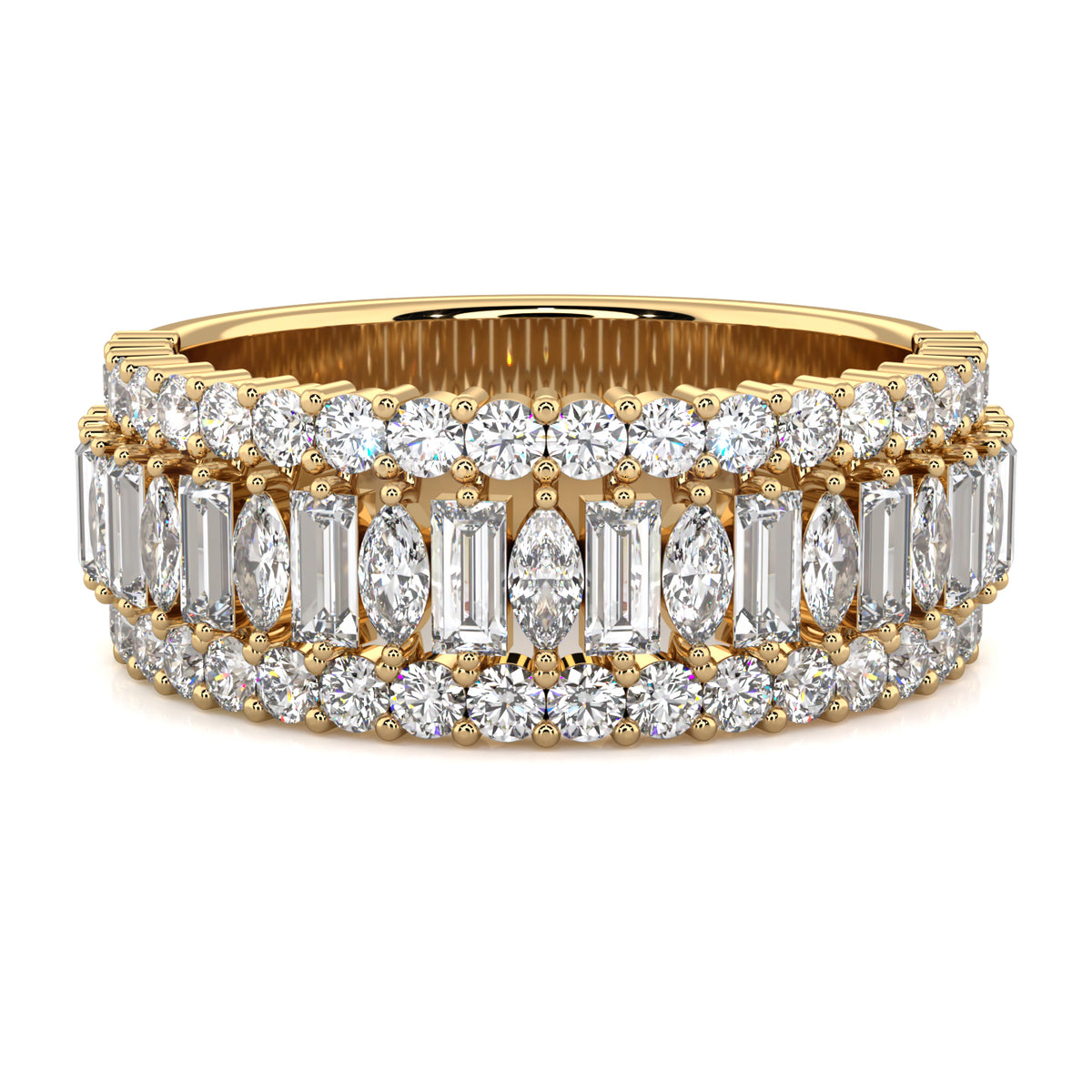 Fancy Cut Diamond Band