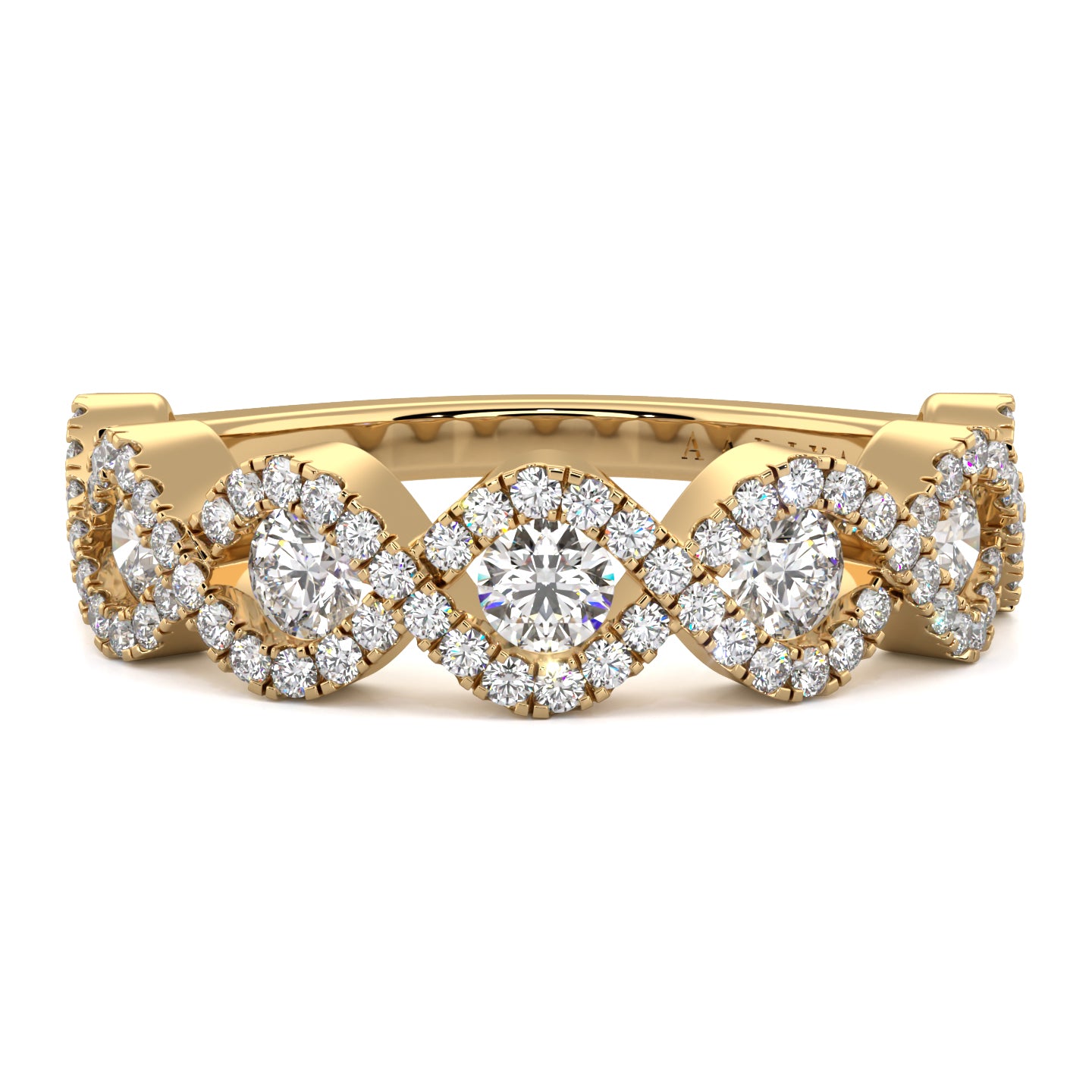 Crossover Diamond Set Band