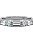 Baguette & Round Diamond Band