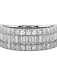 Baguette and Round Diamond Band