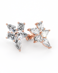 Floral | Scattered Baguette & Pear Diamond Earrings