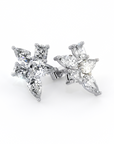 Floral | Scattered Baguette & Pear Diamond Earrings