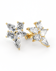 Floral | Scattered Baguette & Pear Diamond Earrings