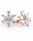 Floral | Pear & Marquise Cut Diamond Earrings