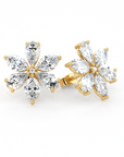 Floral | Pear & Marquise Cut Diamond Earrings