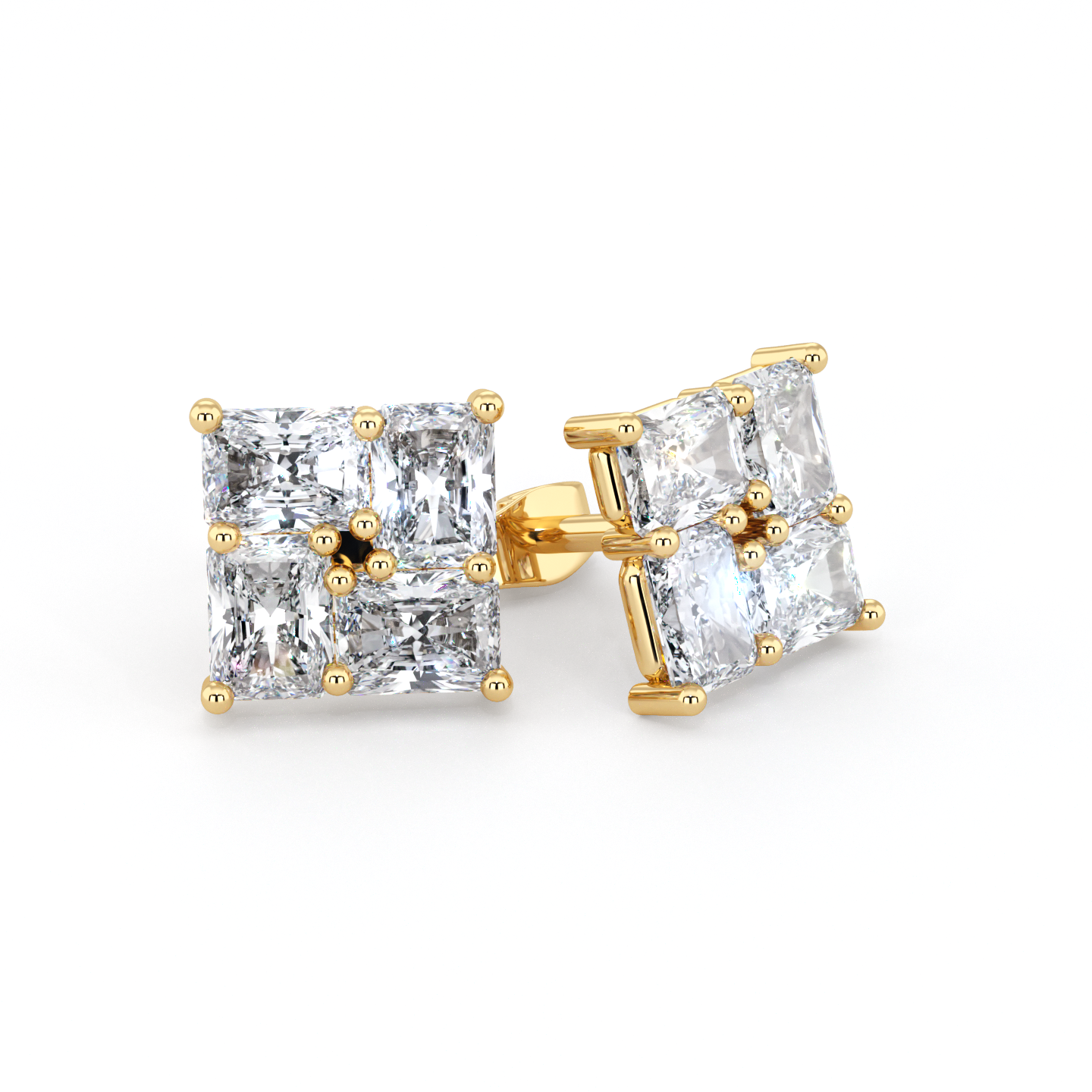 Floral | Radiant Diamond Earrings