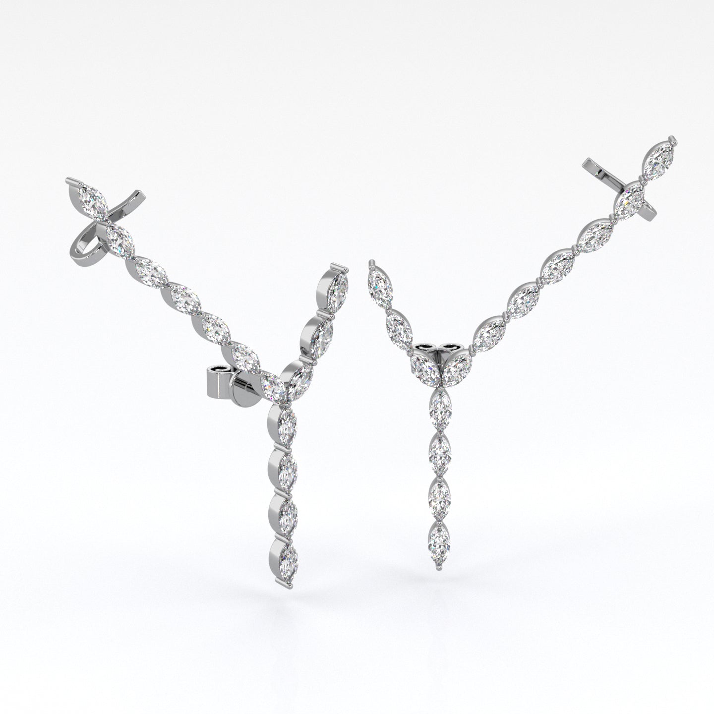 Y | White Marquise Earrings