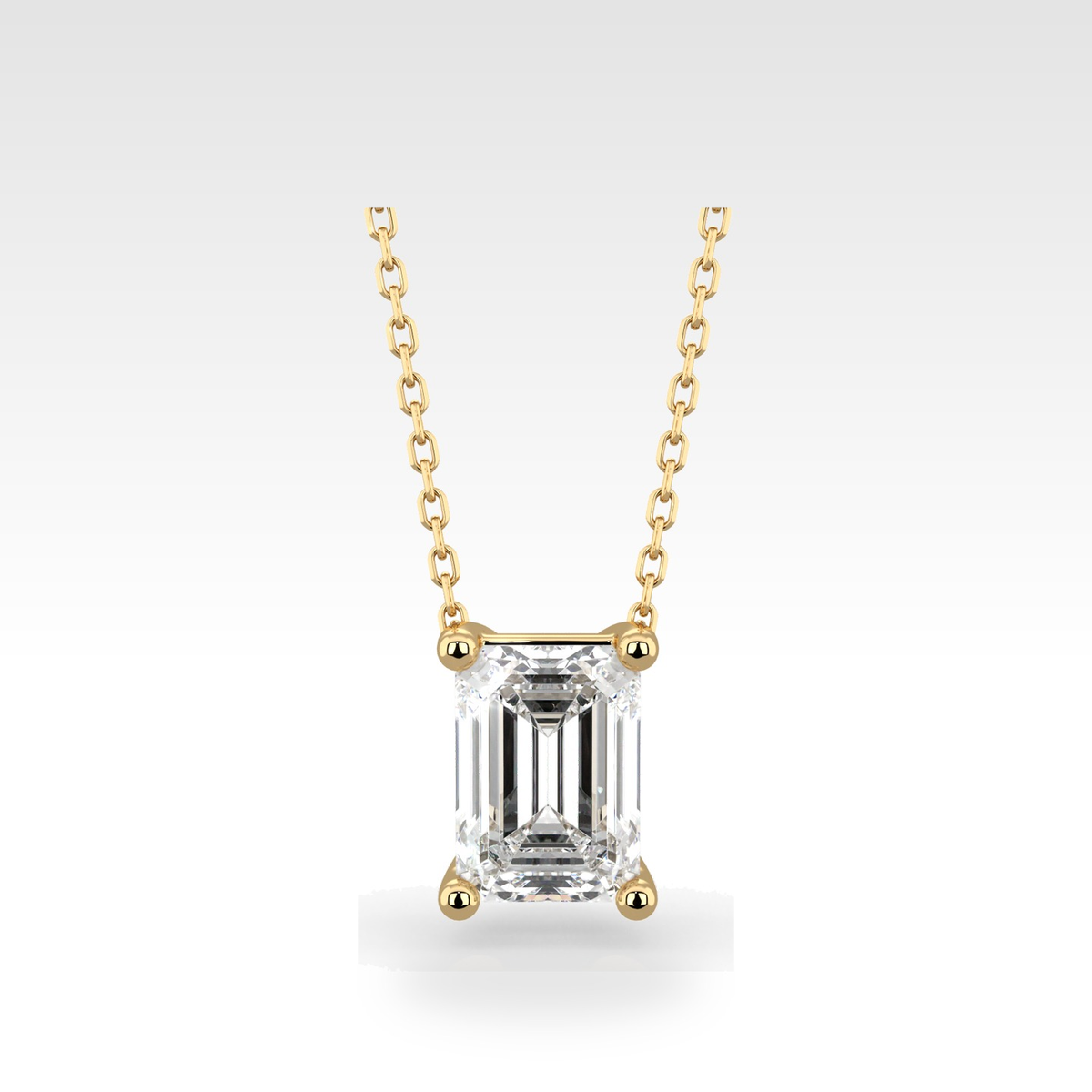 Regal Emerald Pendant with natural or lab-grown diamonds