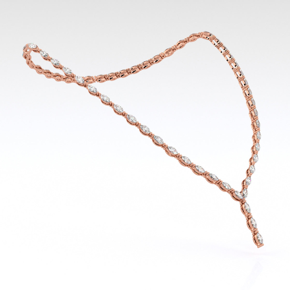 Y | Rose Marquise Diamond Necklace