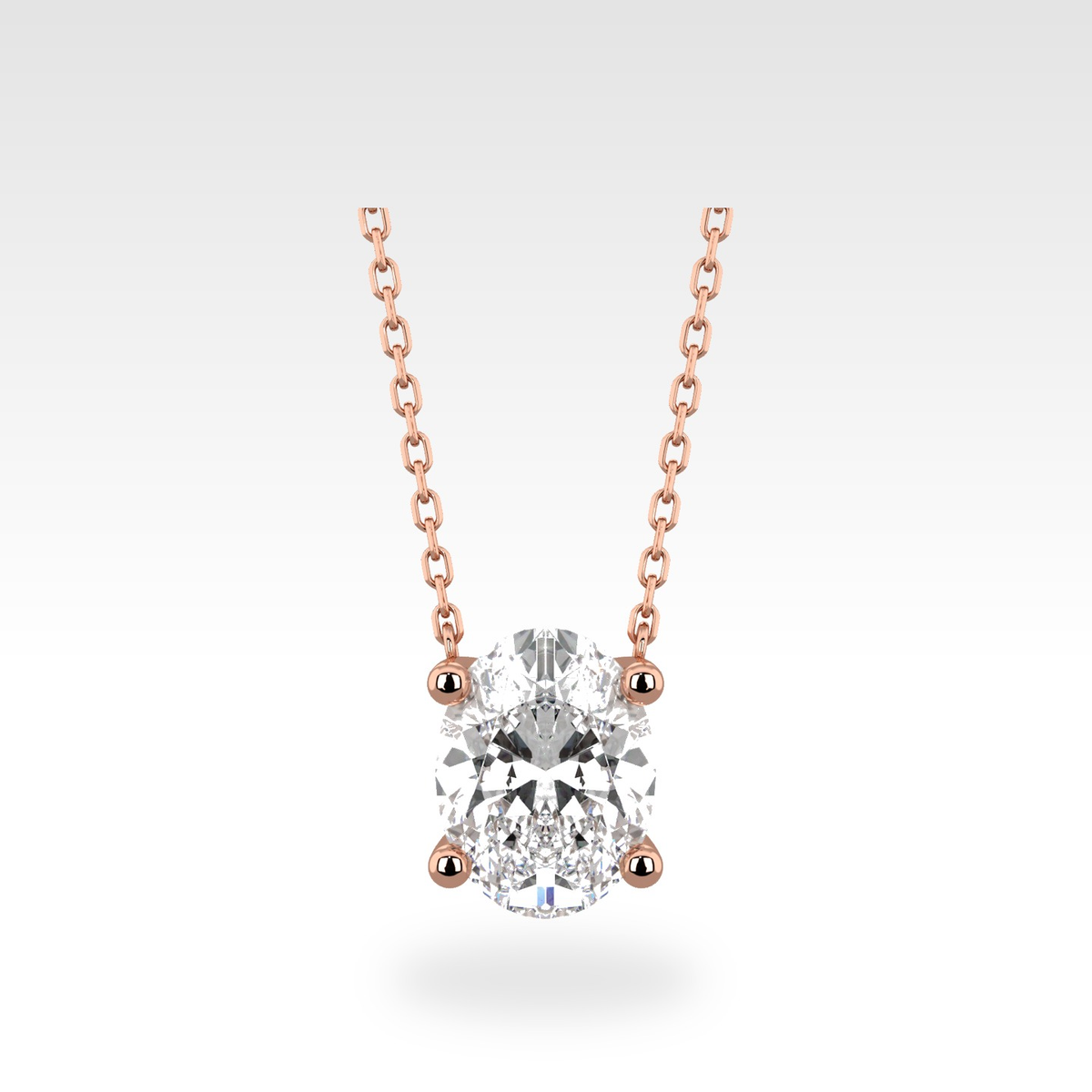 Regal Oval Pendant with natural or lab-grown diamonds, view 5