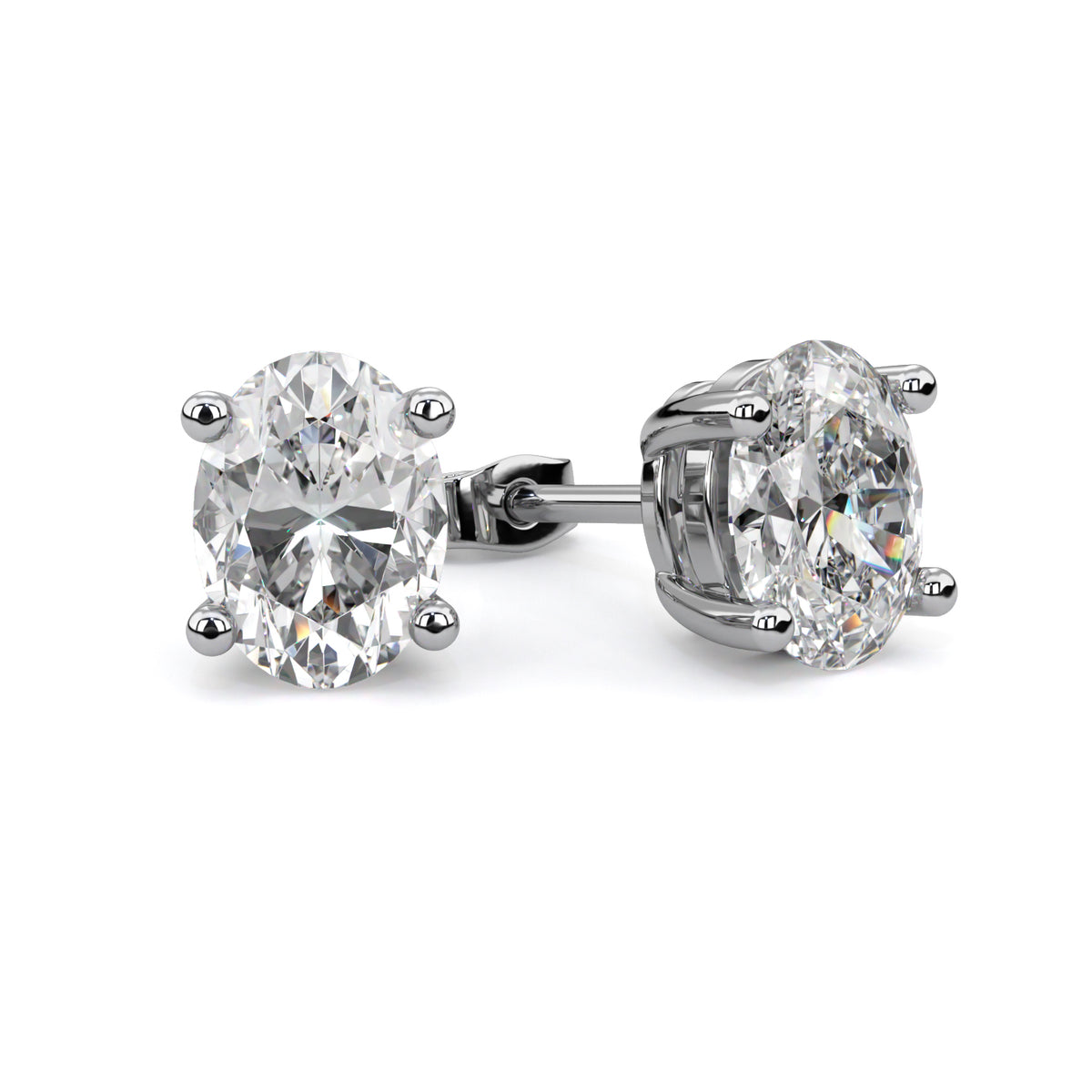 REGAL | Oval Diamond Earrings
