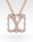 Y | Rose Diamond Set Pendant