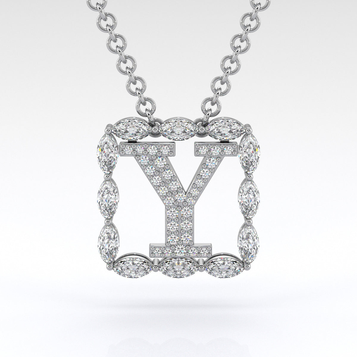 Y | White Marquise Diamond Pendant