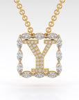 Y | Yellow Marquise Diamond Pendant