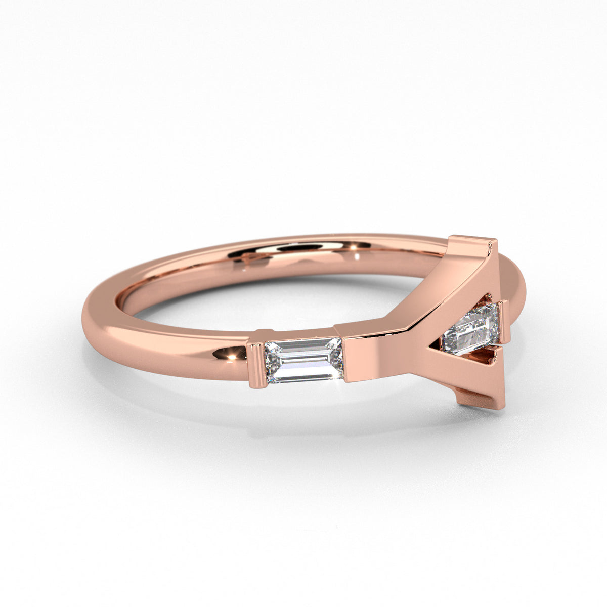 Y | Rose Gold Baguette