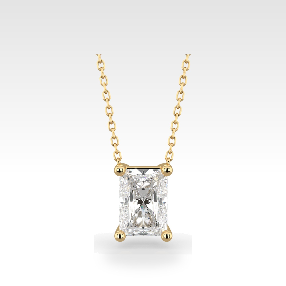 Regal Radiant Natural or Lab-Grown Diamond Pendant