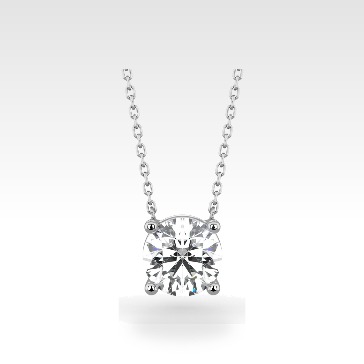 Regal Round Natural or Lab-Grown Diamond Pendant