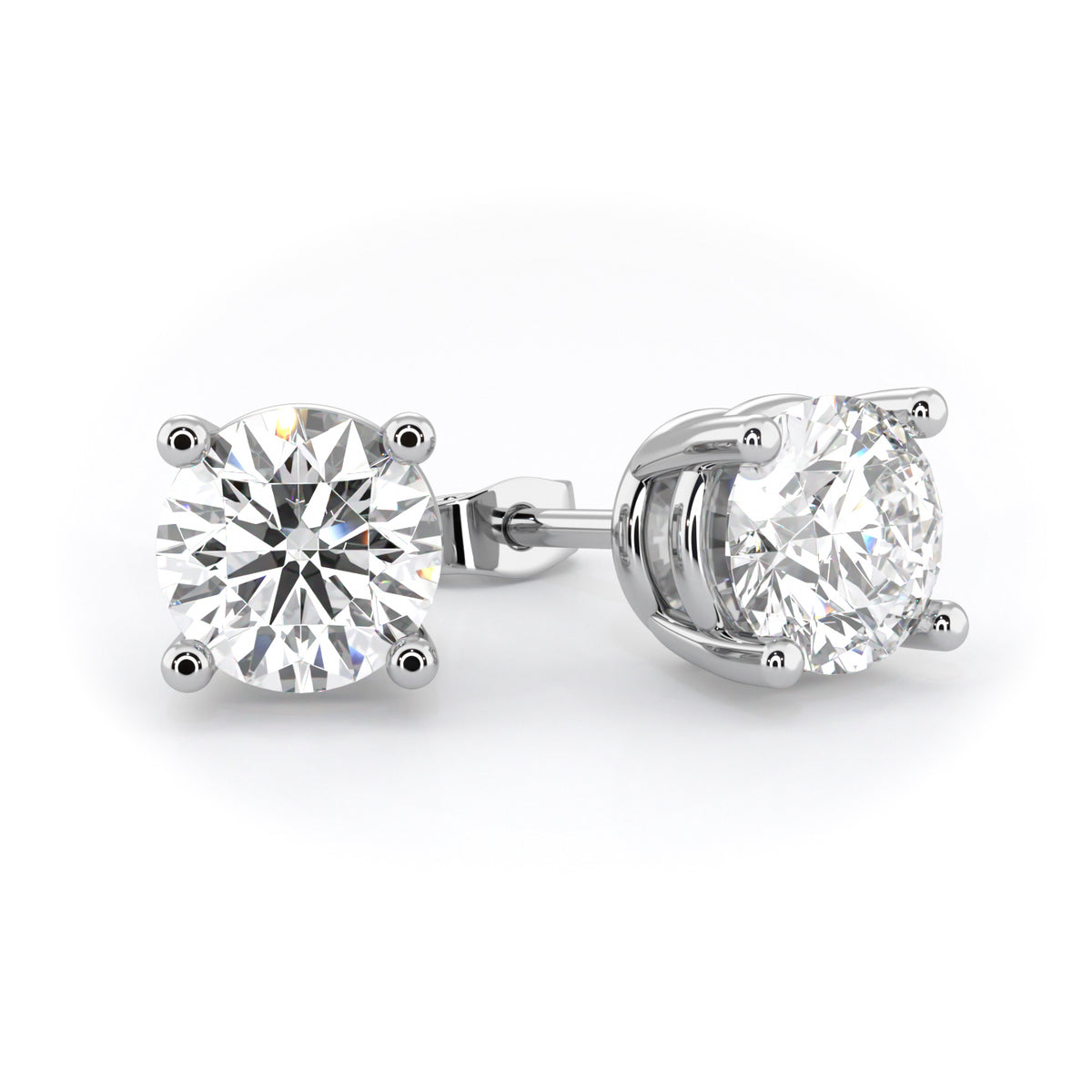 REGAL | Round Diamond Earrings