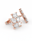 Floral | Double Baguette, Double Pear & Round Diamond Earrings