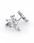 Floral | Scattered Baguette & Pear Diamond Earrings