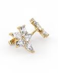 Floral | Scattered Baguette & Pear Diamond Earrings