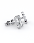 BAGUETTE | Round & Baguette Double Diamond Earrings