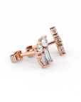 Floral | Pear, Round & Baguette Diamond Earrings