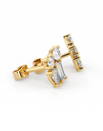 Floral | Pear, Round & Baguette Diamond Earrings