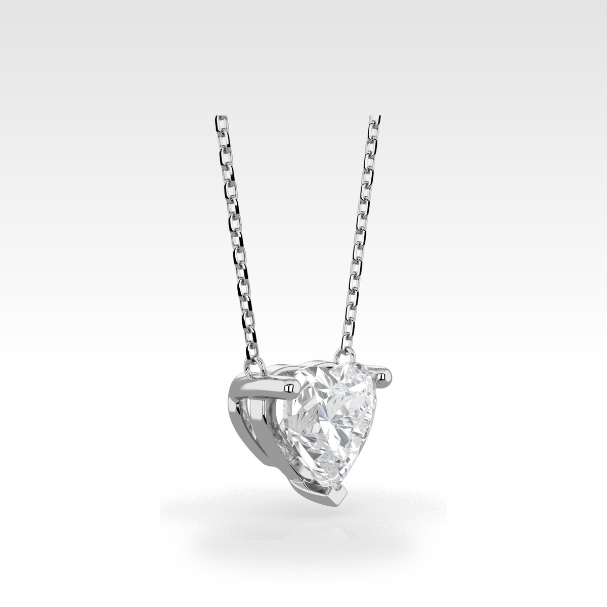 Regal Heart Pendant with natural or lab-grown diamonds, view 4