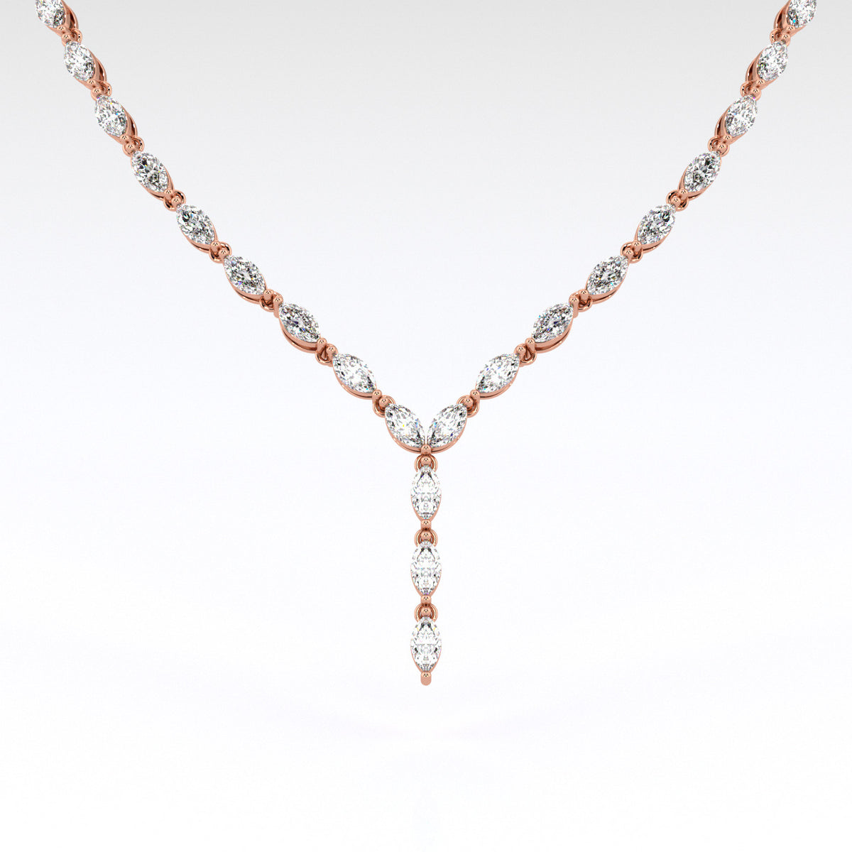 Y | Rose Marquise Diamond Necklace