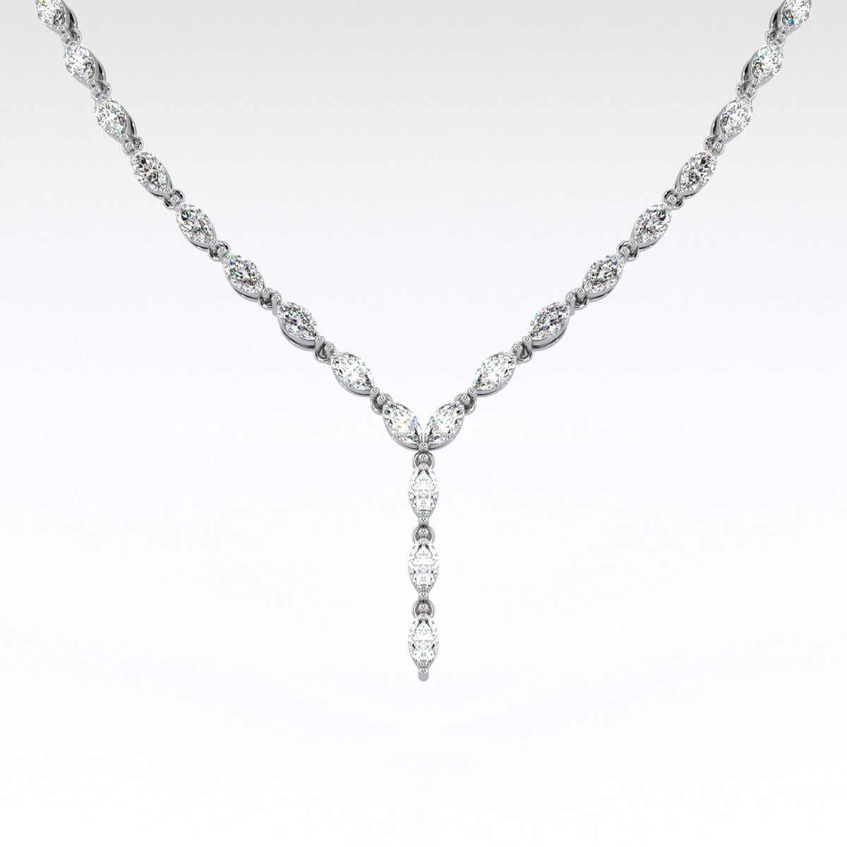 Y | White Marquise Diamond Necklace