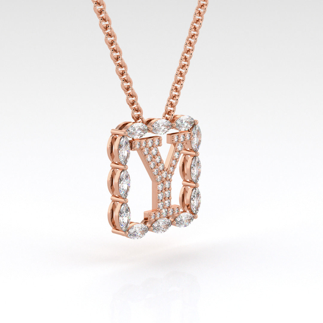 Y | Rose Diamond Set Pendant