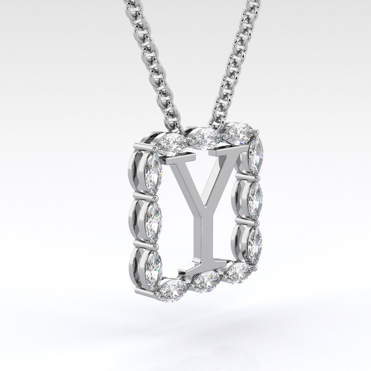 Y | White Diamond Pendant