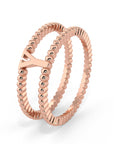 Y | Rose Diamond Dot Band