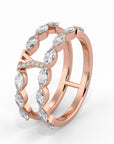Y | Rose Split Diamond Band
