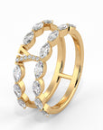 Y | Yellow Split Diamond Band