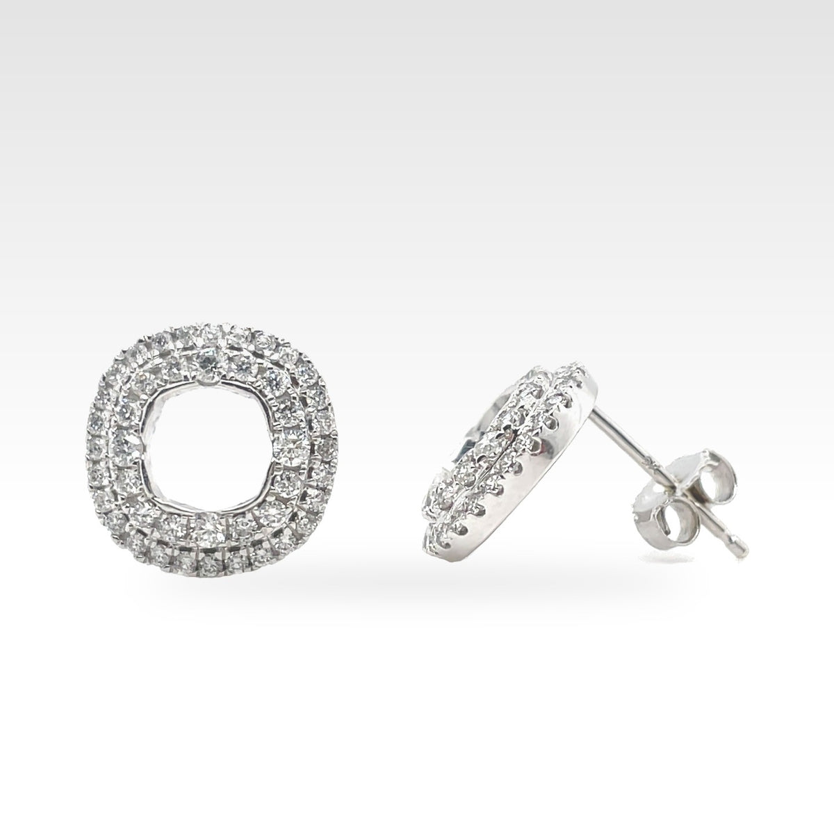 Customizable Diamond Earrings in 14ct white gold
